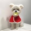 Christmas Pet Cloak Ears Hooded Bib Cape Christmas Dog Coat With Hood Dog Hoodie