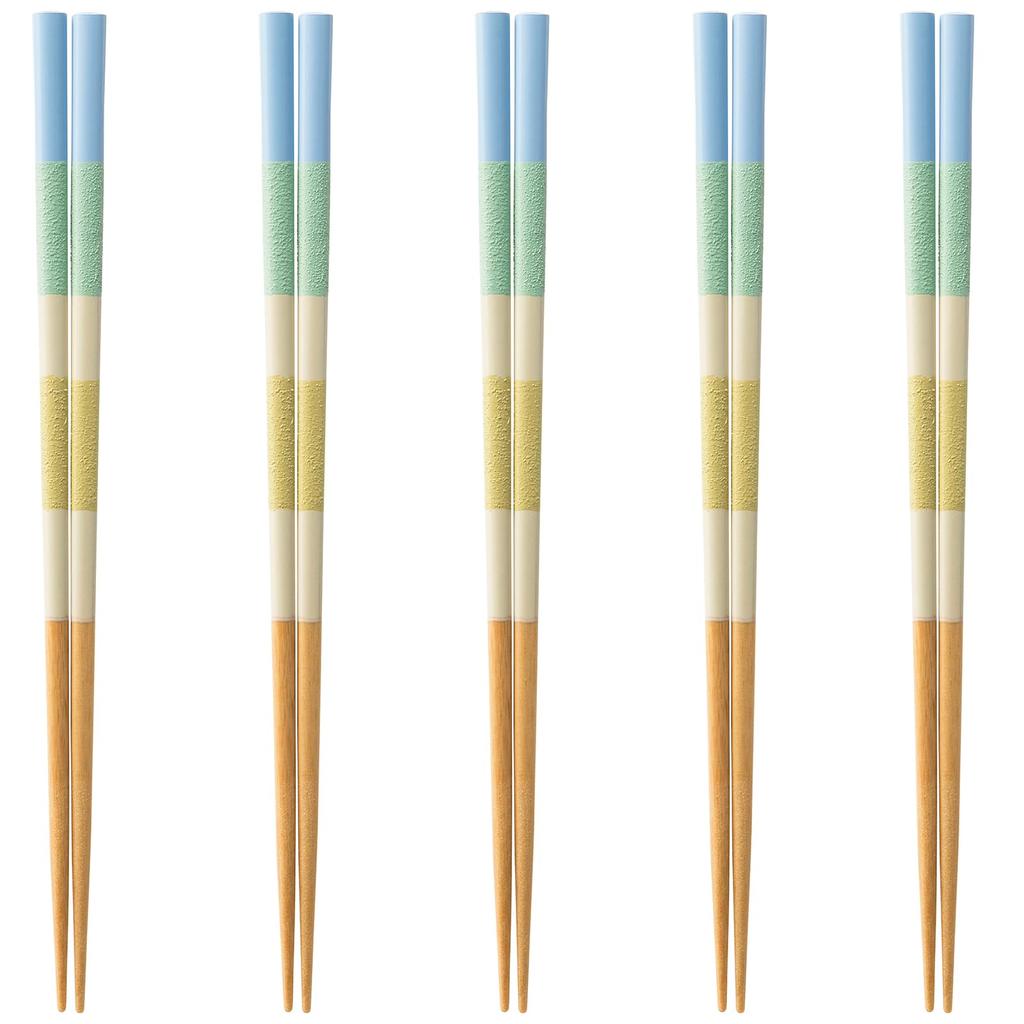 Happy Set of Made of Made in PID4661 J-kitchens Chopsticks, 5, Wood, Japan,