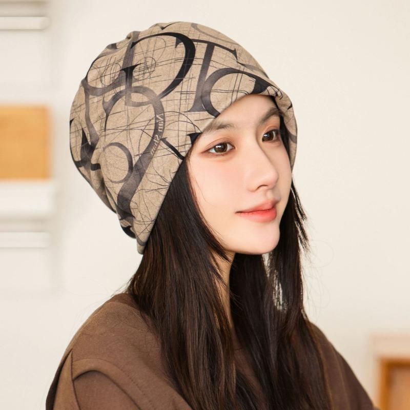 Large Cashmere Twist Hat Women's Autumn and Winter Changeable Scarf Warm Windproof Thickened Neck Cover