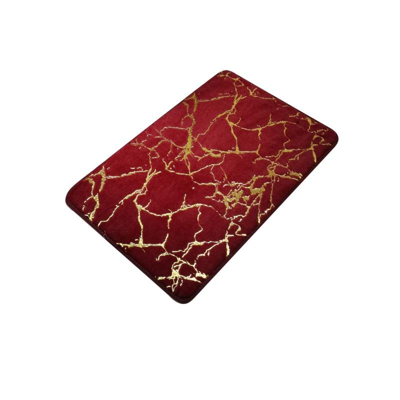 Newest Dark Brown Gold Crack Floor Mat Marble Bath Mat Non Slip Water Absorb Shower Room Rug