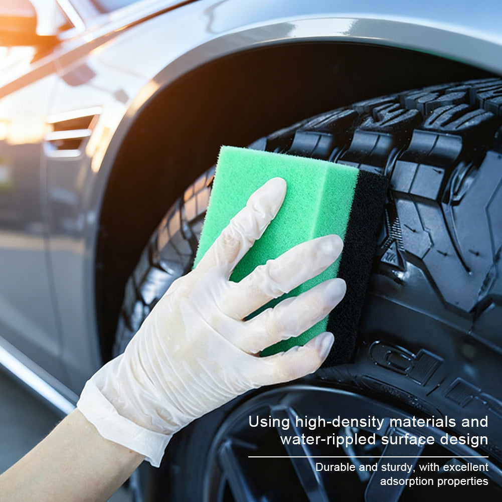Car Square Polishing Waxing Sponge Durable Water-Groove Sponge for Oil Stain Removal Car Care Automotive Detailing Cleaning Tool
