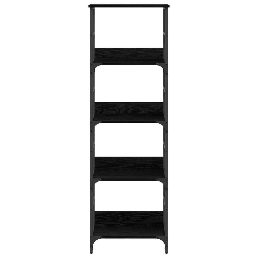 Bookshelf Black Oak Look 50 X 33 X 153 Cm Engineered Wood