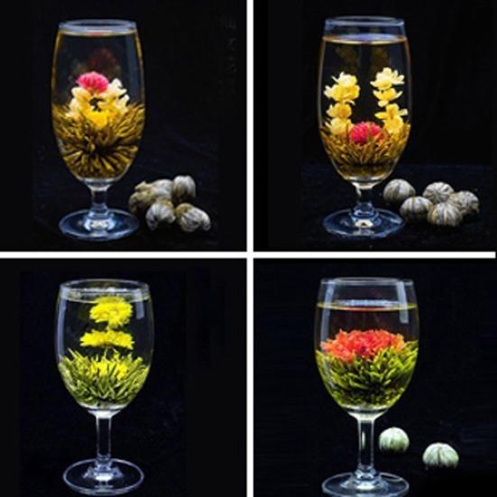Aile için 4 Top Farklı El Yapımı Çiçek Açan Sağlık Çiçeği Yeşil Çay