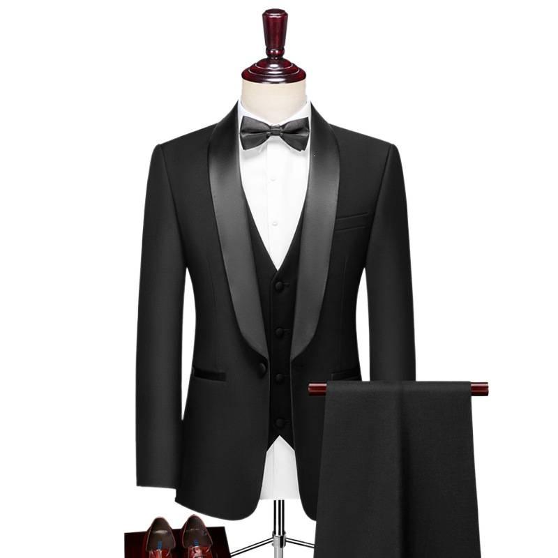 Herren Slim-Fit Hochzeits- & Business-Anzugset - Formelle Kleidung für Bräutigam & Trauzeugen