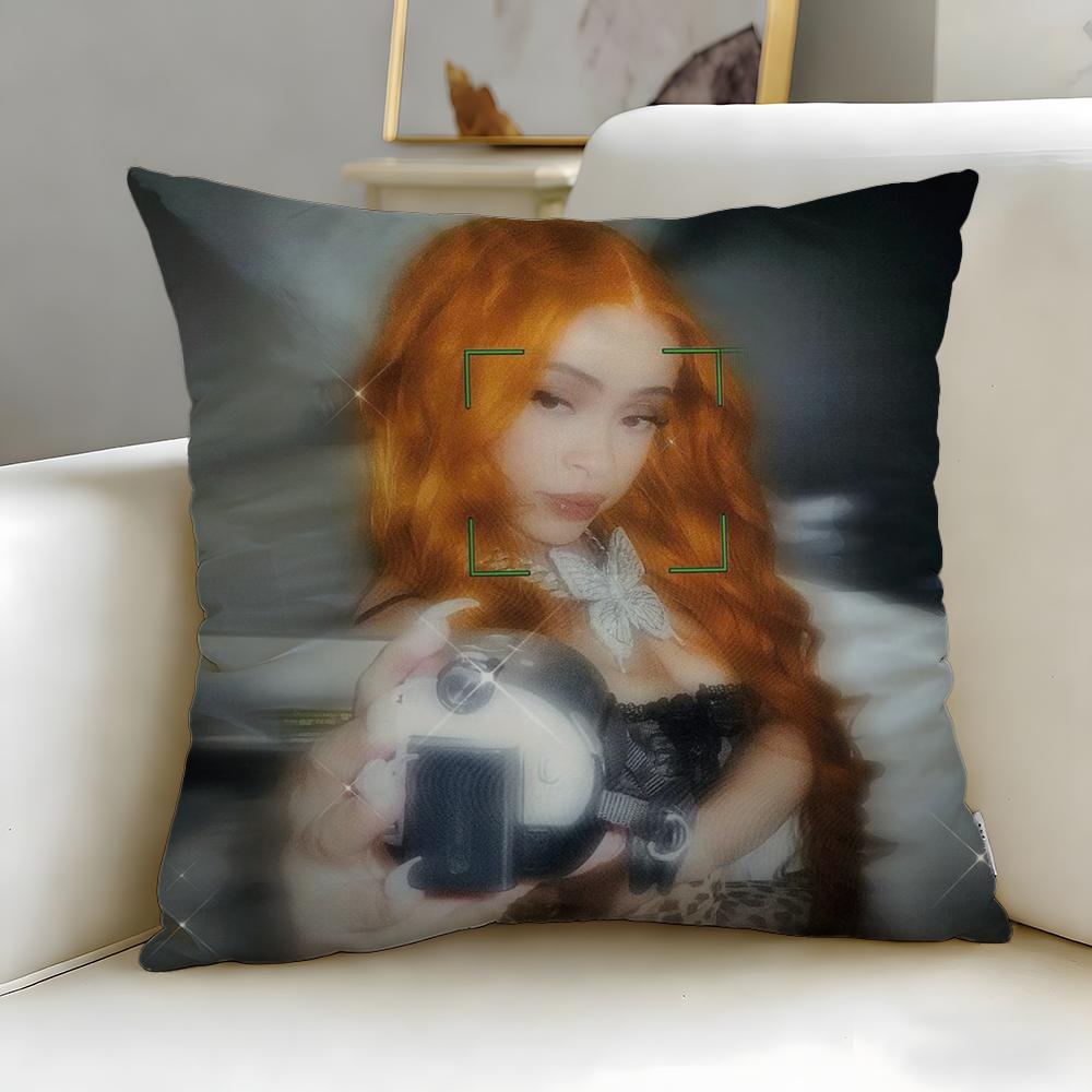 popular rapper Ice Spice Cushion Cover Soft EasyWash Pillow Case Versatile for Couch Bed Travel and Office