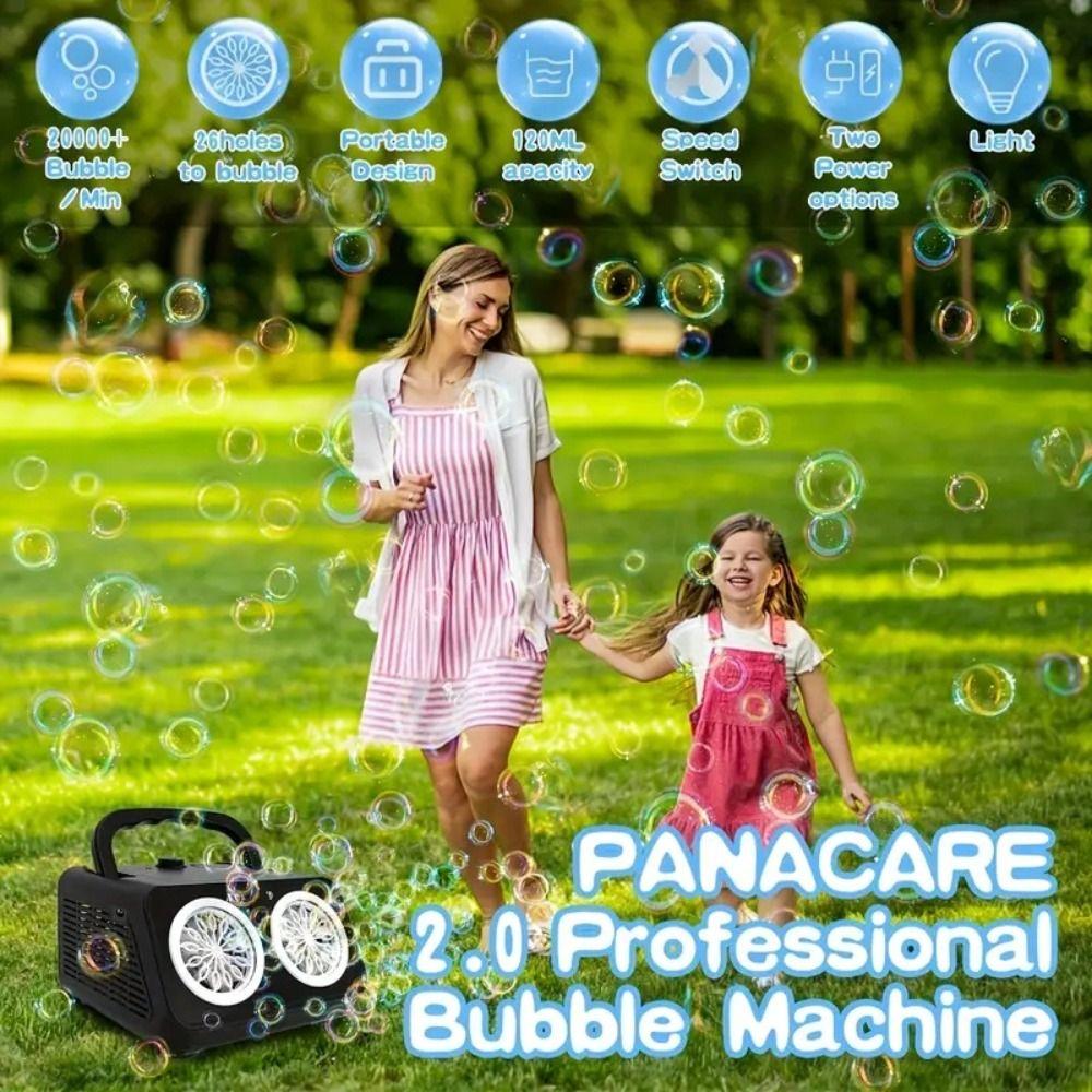26 Holes Automatic Bubble Machine Fully Automatic Upgraded Bubble Maker  Birthday Wedding