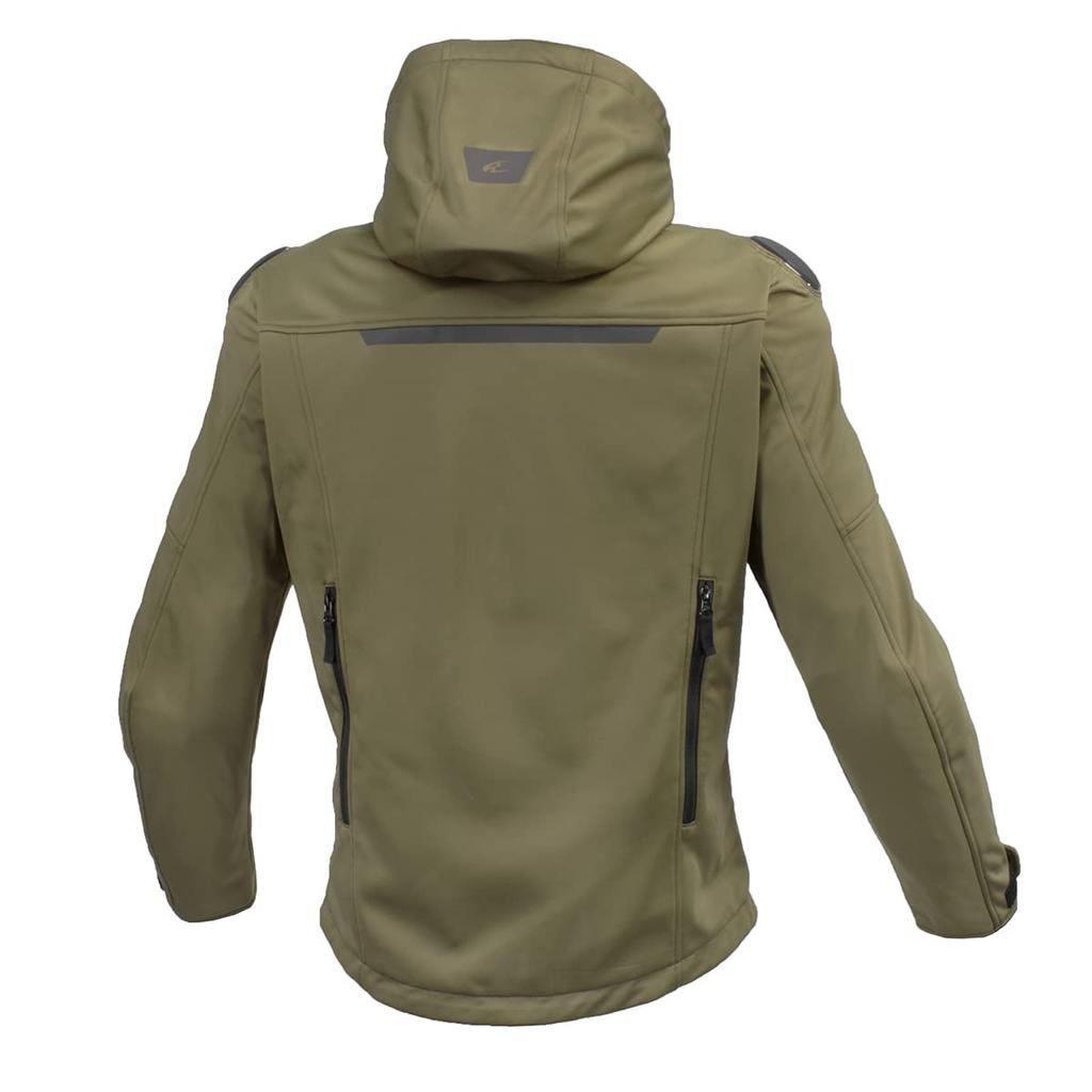 Komine High Protection Soft Shell System Parka Motorcycle Size L JK-623 Jacket, Olive,