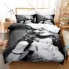 Madonna Duvet Cover + 2 Pillowcases, Queen of Pop Music Icon Print Bedding Set Soft Fabric Home Decor for Music Fans