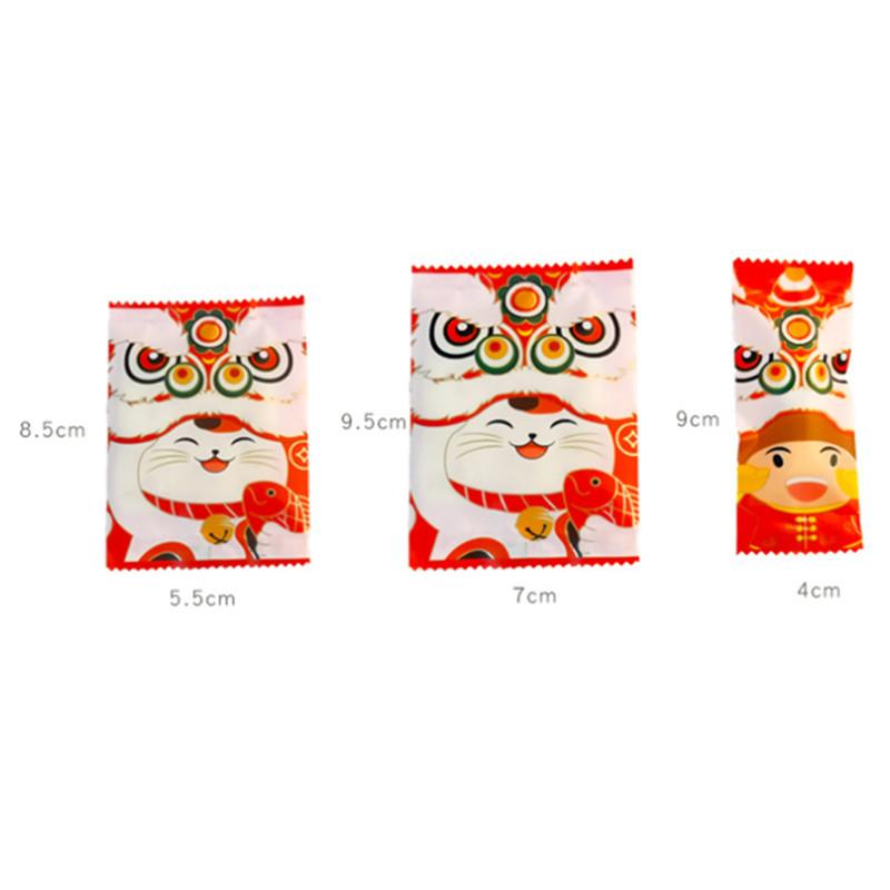 Chinese New Year Snowflake Crisp Biscuit Cookie Candy Packing Bags Manual Baking Packing Machine Sealing