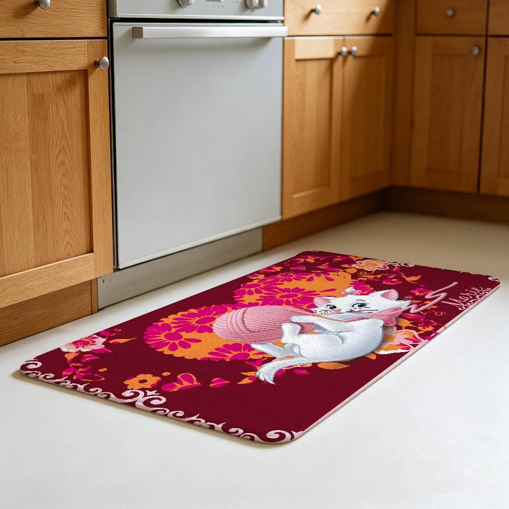 Cute Beautiful Cat Floor Mat Footpad Mats Style Soft Bedroom Floor House Laundry Room Mat Anti-skid Household Carpets