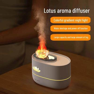 Bunter Lotus Aromatherapie Desktop Diffusor: Luftbefeuchter für ätherische Öle mit großer Kapazität