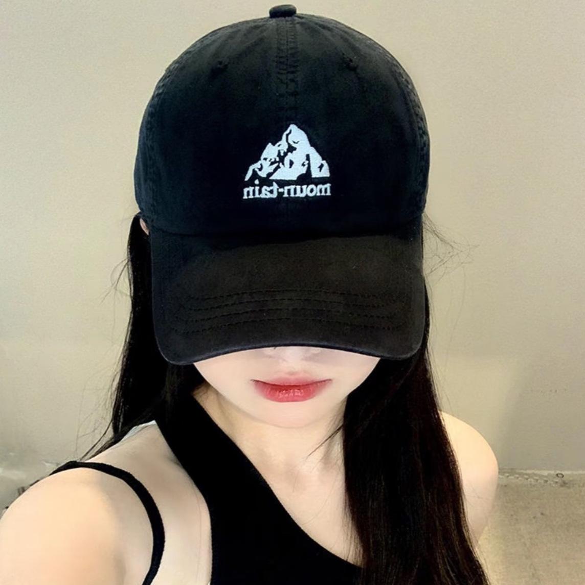 

Ретро вышитая кепка с большой головой, чтобы подчеркнуть лицо, маленькая бейсболка для женщин, новая уличная бейсболка с мягким верхом для мужчин Adjustable