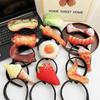 Creative Bone Simulated Food Headband Hotdog Strawberry Hair Hoop Fried Egg Hair Clip Hairpins Party Hair Accessories