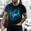 Fashoin 3D Printed T-shirts For Men Pullover Oversized Wolf Graphic Men's T-shirt Sublimation Summer Men Cool Tee Streetwear