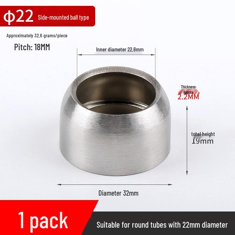 Stainless Steel Wardrobe Hanging Rod Flange Seat for Curtains, Towels, and Clothes Drying