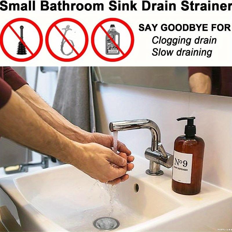 3pcs Small Drain Basket,Stainless Steel Sink Drain Strainer,3 Piece Drain Hair Collector for Laundry,Mop Sinks