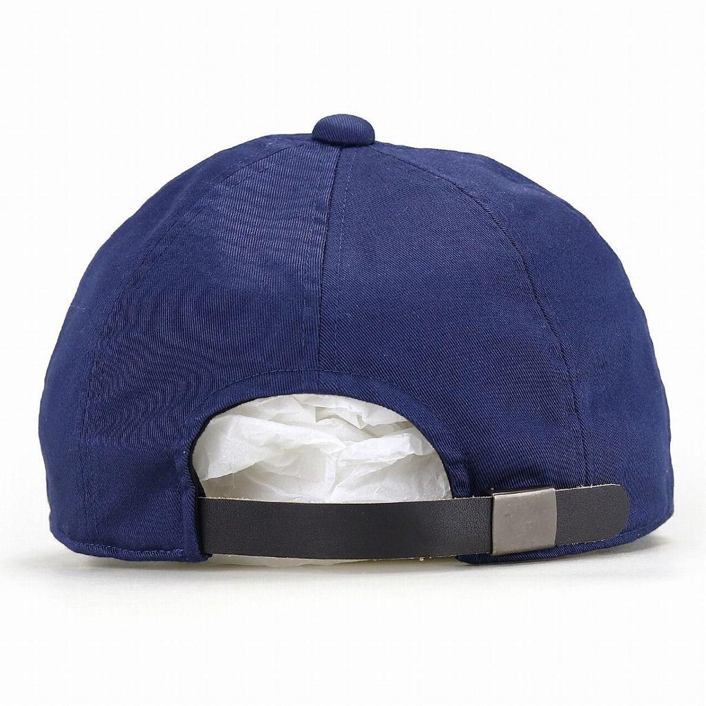 Used STETSON Royal Hat Men's Mini Logo Cap Made In Japan Cowhide Belt Logo Cap Women's 8-Way Cap Spring/Summer Coolmax Navy Blue [TB]
