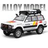 1/24 Toyota Land Cruiser LC80 Legierungsauto Modell Diecast Metall Spielzeug Geländewagen Automodell Simulation Sound und Licht Kinder Geschenk