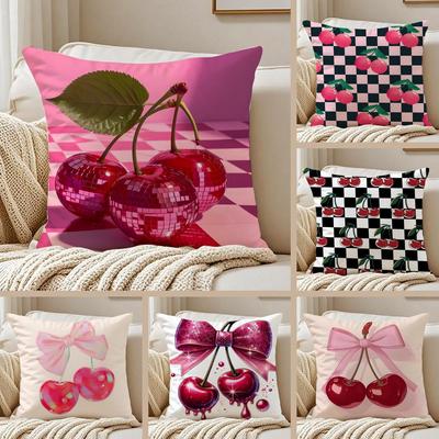 Cute Korean Fashion Brand KKirsh Cushion Cover Pillowcase Antidustmite Invisible Zipper Short Plush Sofa Cushion