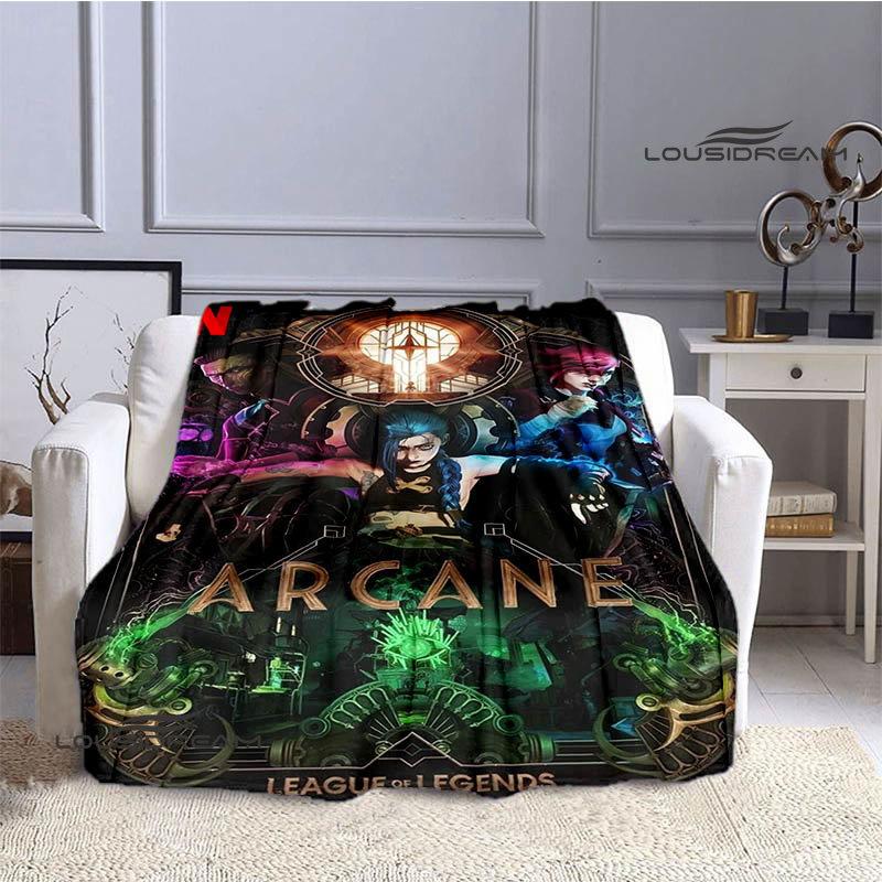 

Лига Легенд: Одеяла с волшебным мультяшным принтом, сохраняющие тепло, мягкие и удобные домашние дорожные покрывала для кровати, подарок на день рождения