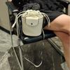 Genuine Leather Mini Bucket Bag Womens Top Grain Cowhide Drawstring Crossbody Phone Purse Urban Chic Small Shoulder