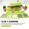 12 in 1 Multipurpose Chopper, Fruits & Vegetable Cutters, Grater Peeler Chipser, Unbreakable Food Grade Body