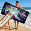 Cute Cartoon Cheshire Cat 2D Flat Print Beach Towel, Large Soft Quick Dry Towel for Beach Camping SwimmingSSTJ0917352