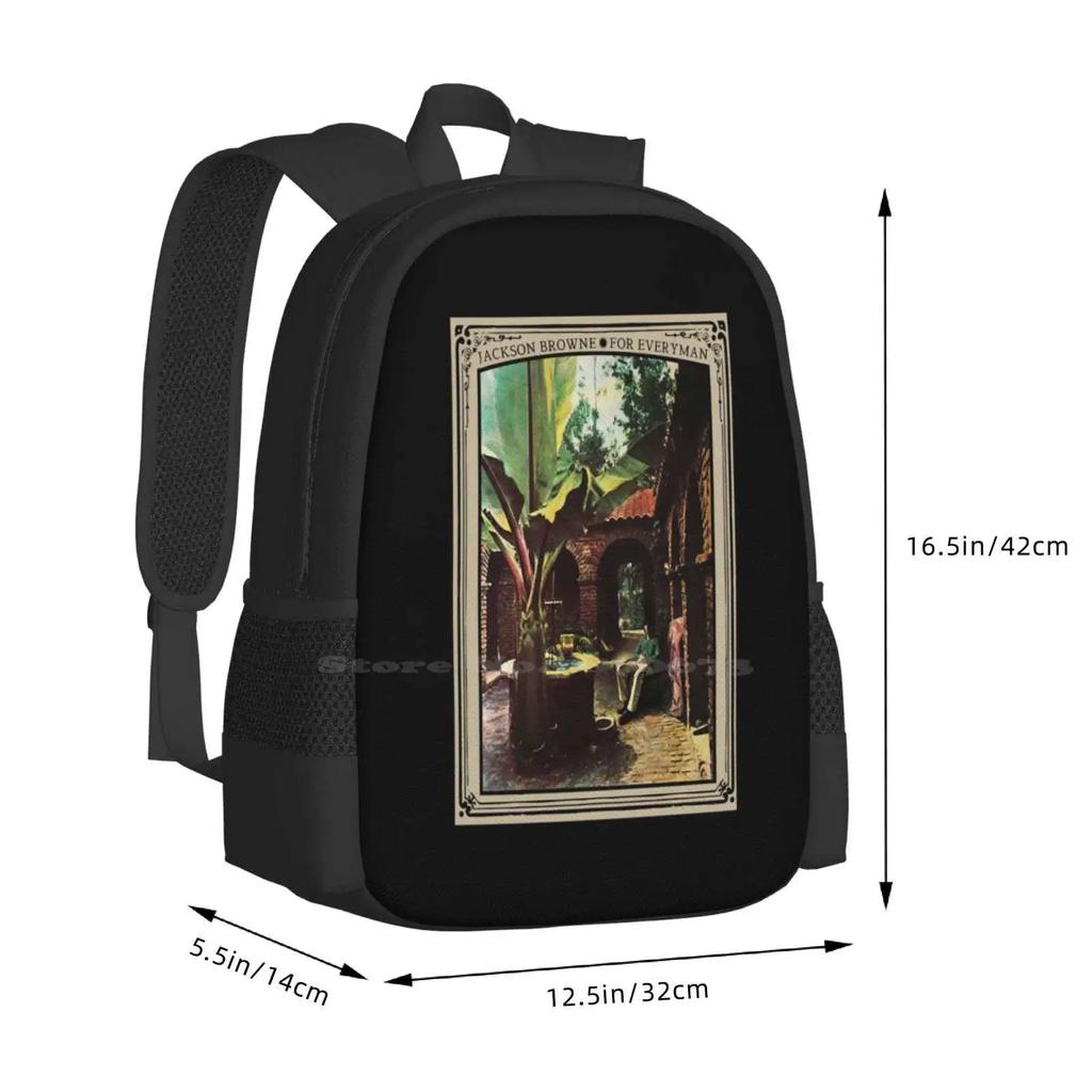 Jackson Browne For Everyman Backpack For Student School Laptop Travel Bag Jackson Browne For Everyman