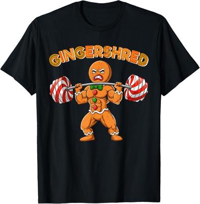 GingerShred Gingerbread Workout Pjs Christmas Xmas Men T-Shirt