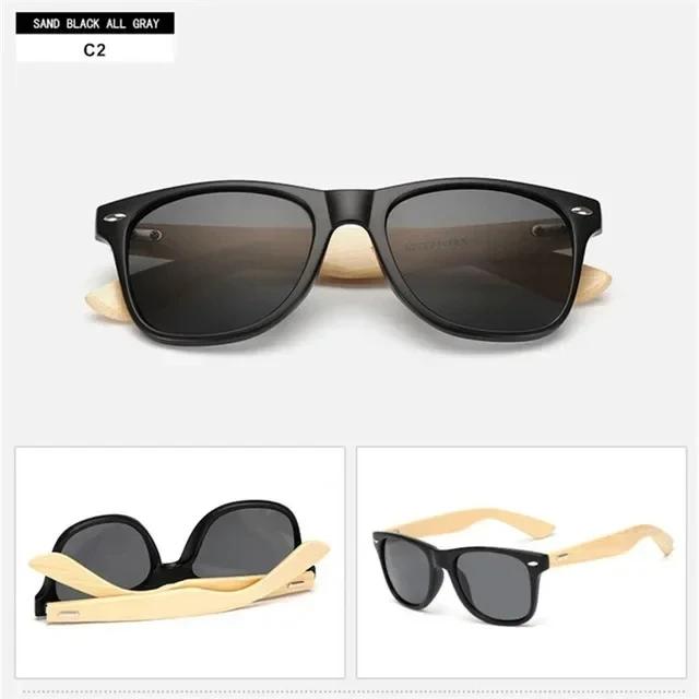 14 Color Wood Sunglasses Men for Women Square Shape Bamboo for Women For for Women Men Mirror Sun Eyeglasses retro de sol masculino Handmade