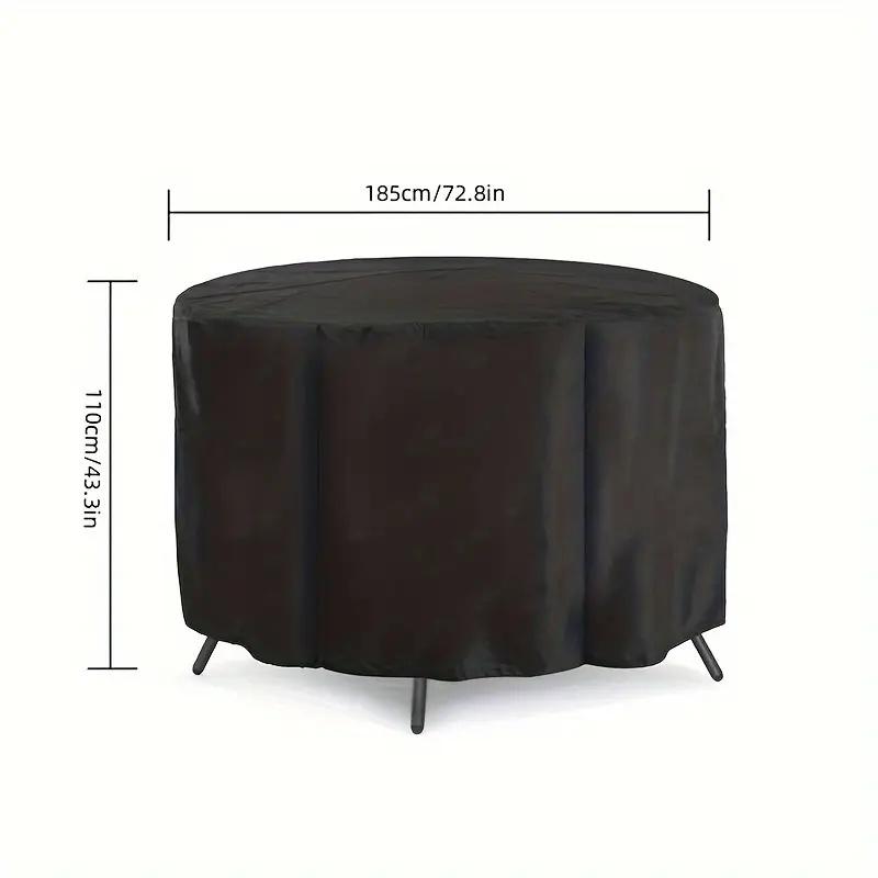 All-Weather Table Cover Compatible with Round Dining Tables, Patio End Tables, Picnic Tables, and Round Patio Coffee Tables