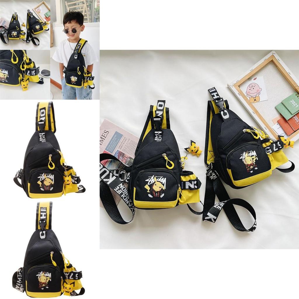 Trendy Cartoon Kids Crossbody Bag With Breathable Durable Canvas Material For Girls
