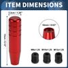 INFINAUTO Car Shift Knob 13cm Universal Gear Shifter Knob 1 Set Aluminum Alloy with 3 Adapters