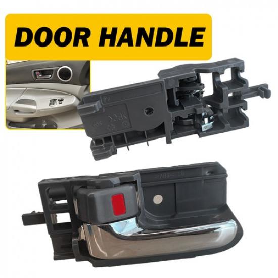 For Toyota 2003-2008 Ide Corolla Interior Handle Door Gray/Chrome Right Left Gray+Chrome-2 Pieces