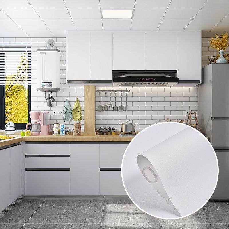 Shiny Black DIY Self Adhesive Kitchen Cabinets Wallpaper Waterproof Wall Stickers Vinyl Contact Paper Renovation Home Decor Film