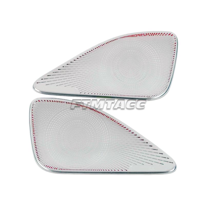 For Lexus RX350h RX350 RX500h 2023 2024 Car Door Loudspeaker Sound Chrome Speaker Cover Trim Frame Sticker Interior Rear door Silvery