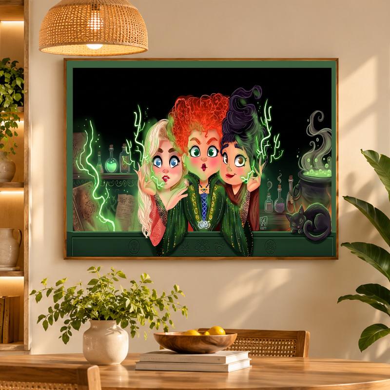 5D Diamond Painting Hocus Pocus Sanderson Sisters DIY Full Drill Diamond Art Kit Home Decoration