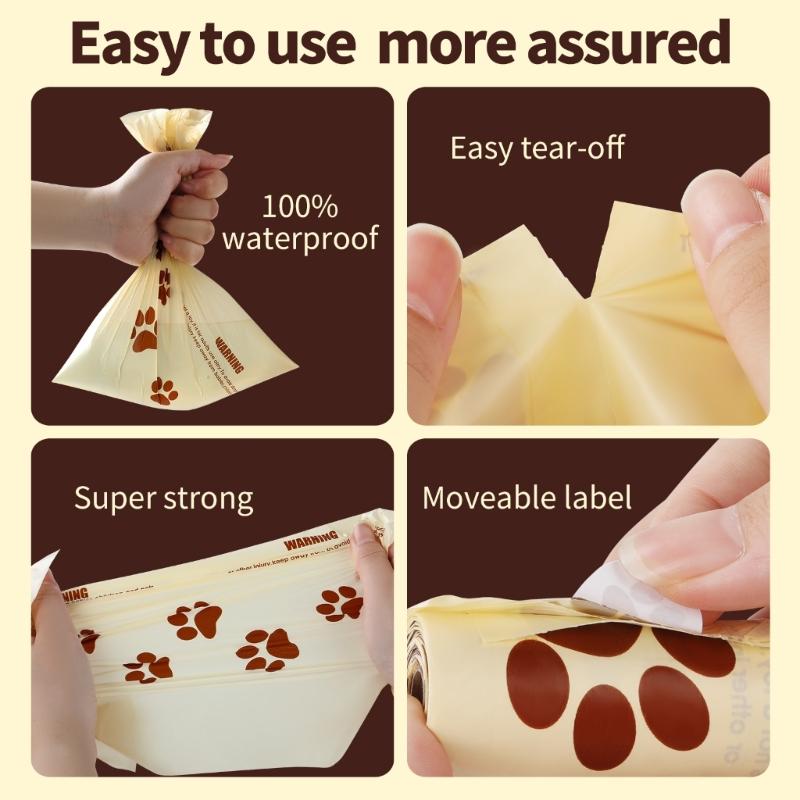 Portable Dog Waste Bag Dispenser Poop Bag with Milk Fragrant Easy To Carry Fit Any Dog Bags for Poop