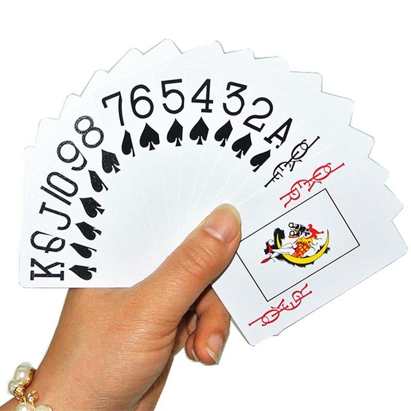 100% PLASTIC New Poker Size Good Playing Cards Excellent