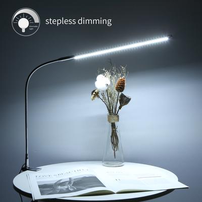 Lampe de bureau à clipser USB, éclairage blanc, commande tactile, LED à intensité variable, lampe de lecture, éclairage Flexible