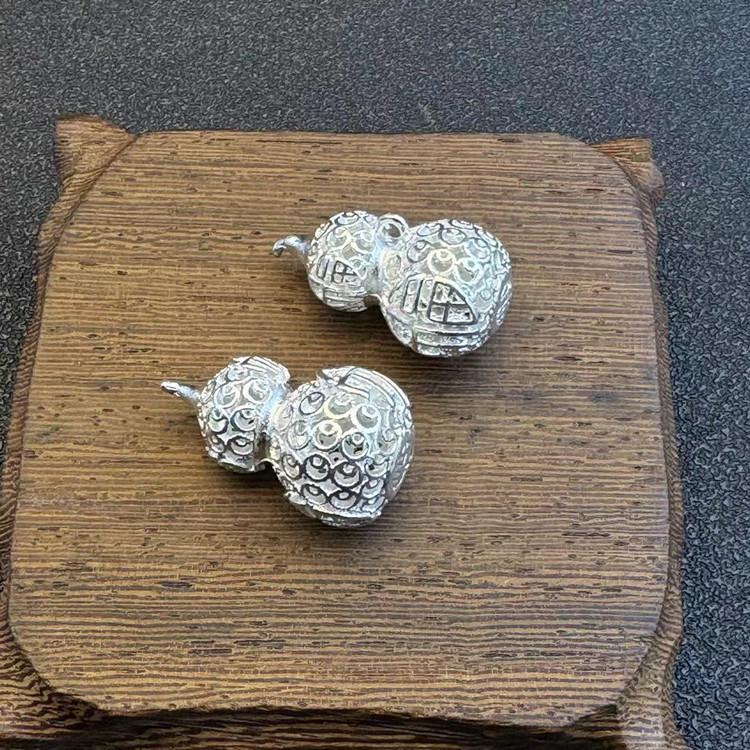 Gilded Ping An Lock Fortune Bell & Ruyi Pendant for Bracelet/Necklace