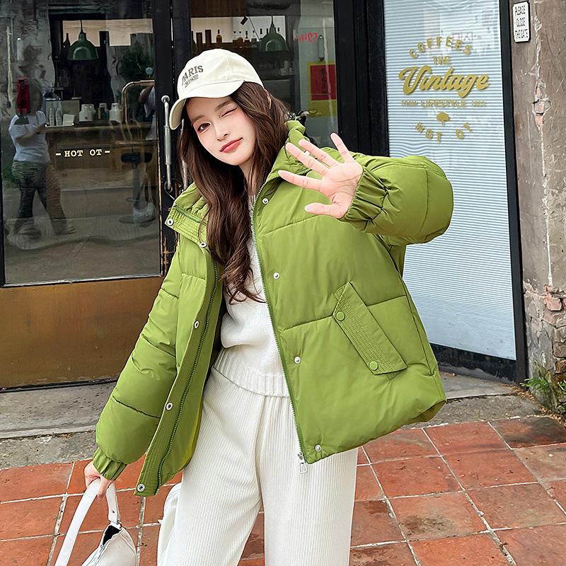 Down Cotton Coat Short Cotton Coat for Women's New Winter Korean Loose Bread Coat Small Thick Cotton Coat