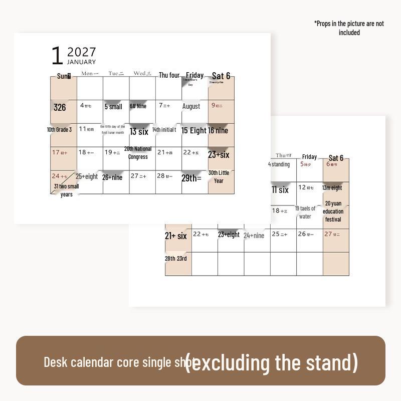 2026 Multi-functional Desk Calendar with Pen Holder and Storage Box