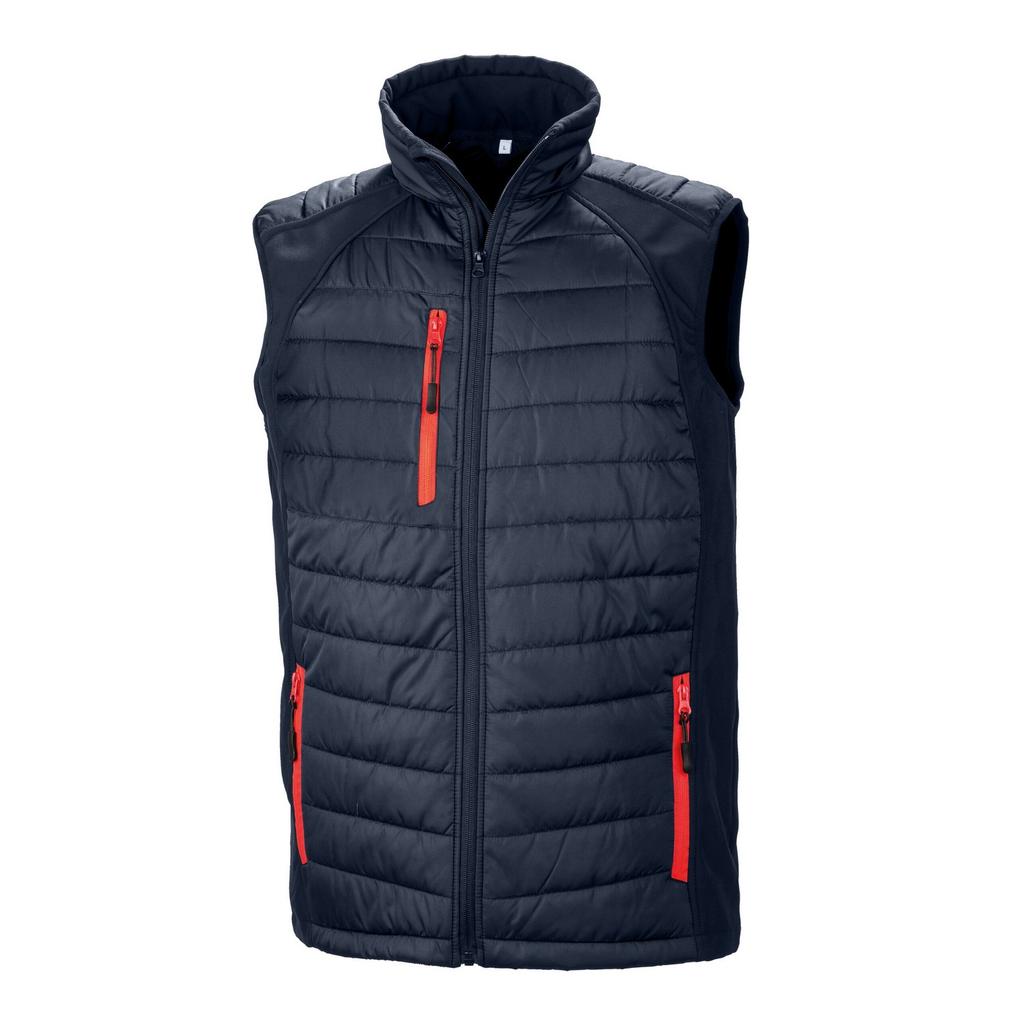 Result Genuine Recycled Mens Compass Softshell Padded Gilet