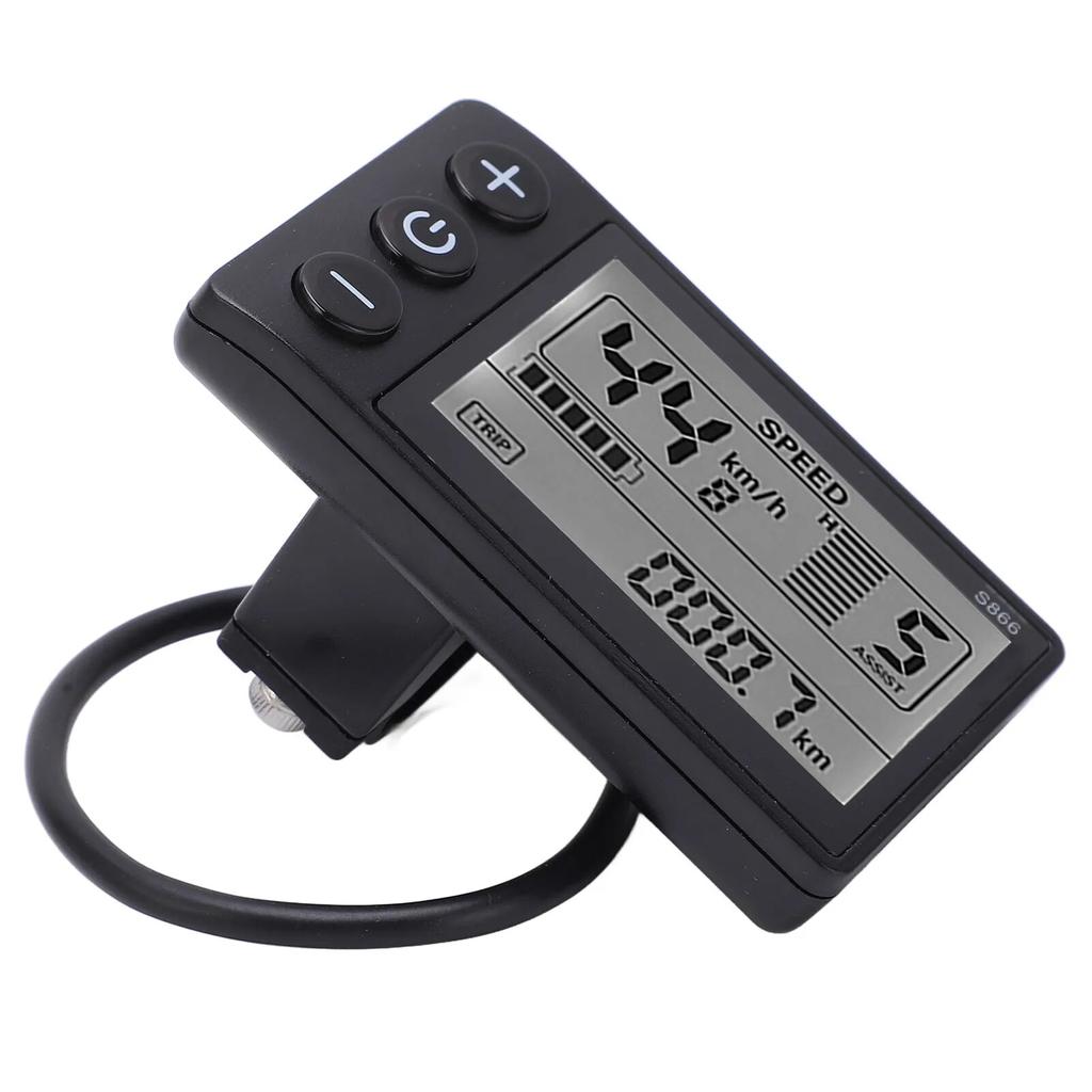 24V 36V 48V Electric Bike S866 LCD Display Meter Control Panel With Waterproof/SM Plug E-bike Parts