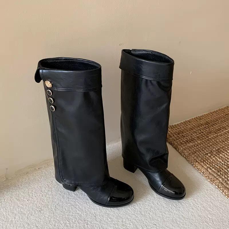 

Chunky Boots, Women s High-heeled Pants, Long Boots, High Boots, Women s Shoes 39