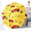 [Automatic Folding Umbrella] Automatic Folding Umbrella An accordion and music notes pattern. Portable collapsible design, cas