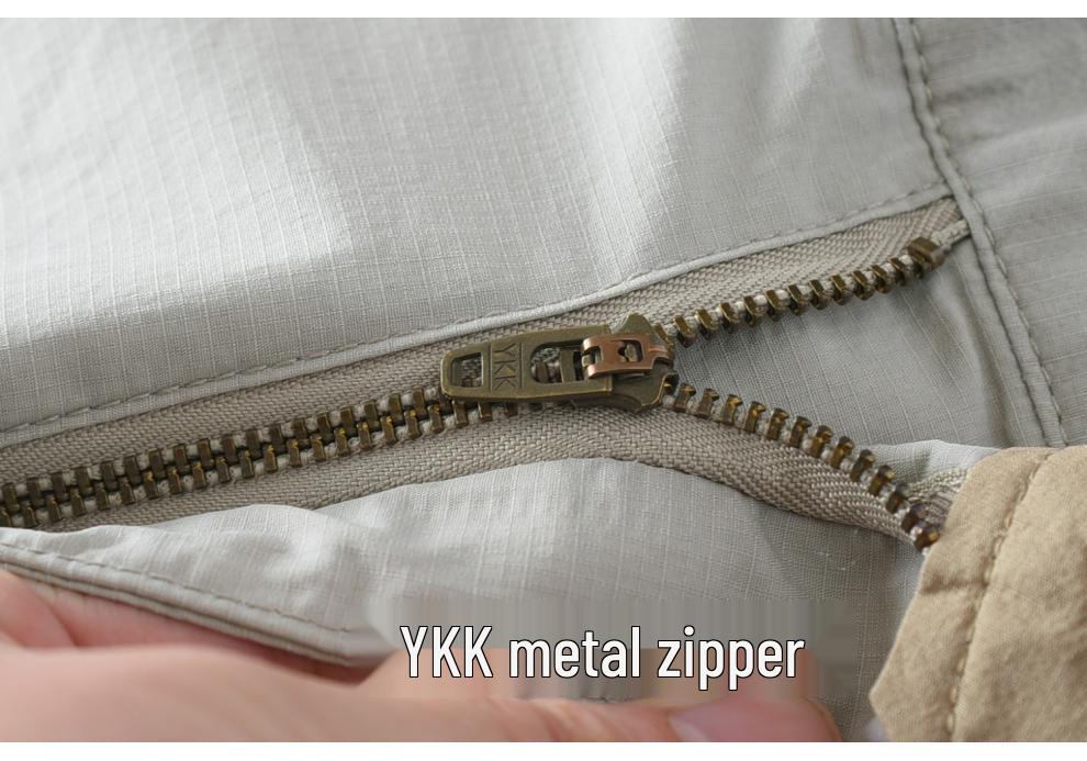 2025 Men's Summer Gray Elastic Straight-Leg Quick-Dry Casual Pants