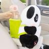 Car Tissue Holder Trash Can Animal Doll Tissue Box Trash Can Car Tissue Dispenser Facial Tissues Boxes Garbage Can Panda Storage