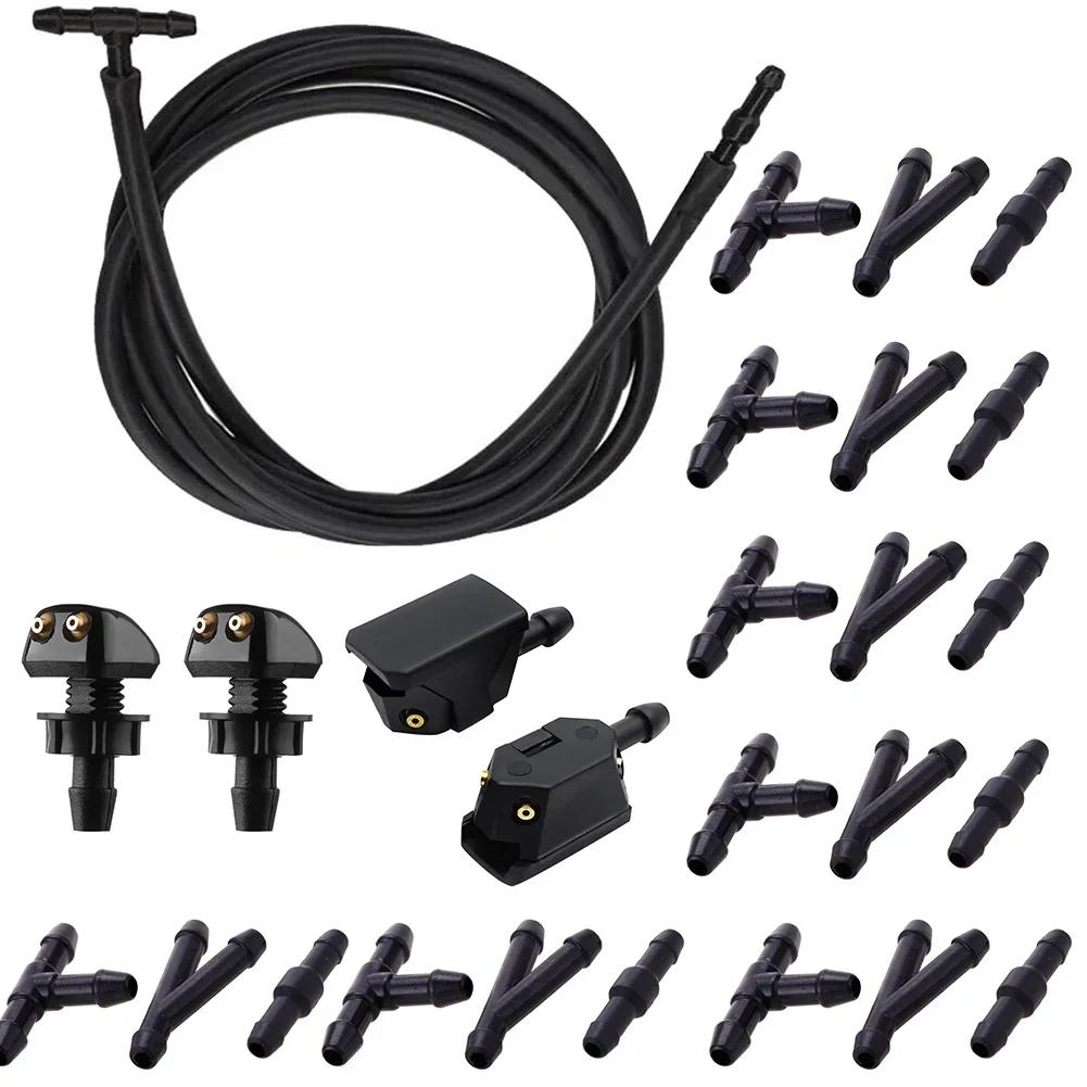 5M/1M Car Wiper Blade Pipe Windshield Wiper Tube with 30/3Pcs T/Y/I Type Splitter Windshield Washer Hose Connector Windshield